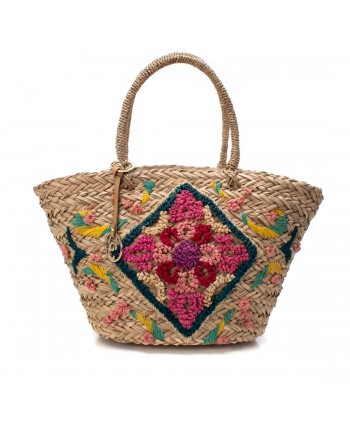 CESTA RAFIA FLORES