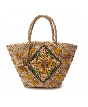 CESTA RAFIA FLORES